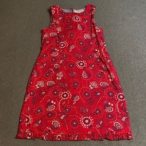 Girl’s Copper Key paisley “A” dress